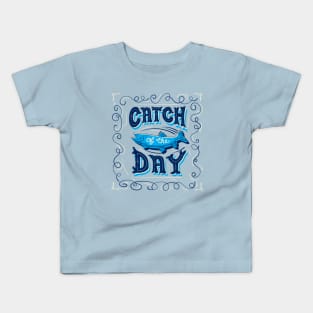 Catch of the Day illustration Kids T-Shirt